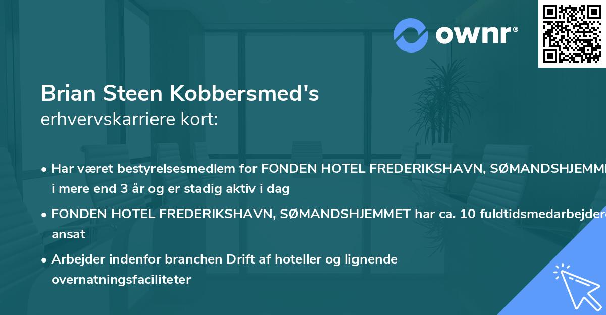 Brian Steen Kobbersmed's erhvervskarriere kort