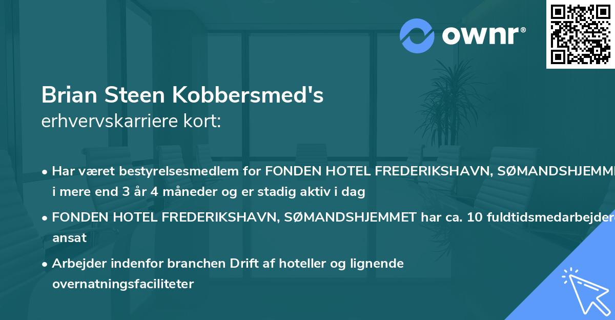Brian Steen Kobbersmed's erhvervskarriere kort