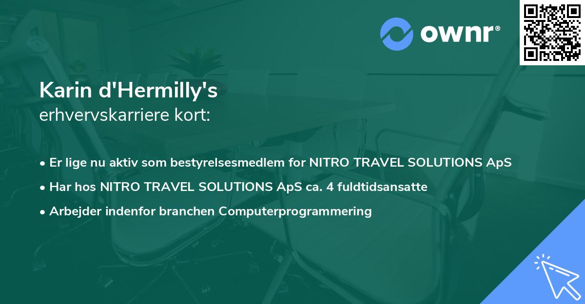 Karin d'Hermilly's erhvervskarriere kort