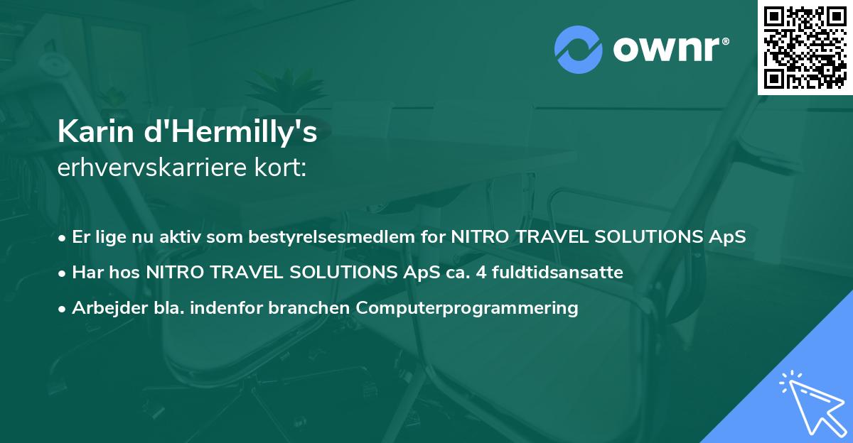 Karin d'Hermilly's erhvervskarriere kort