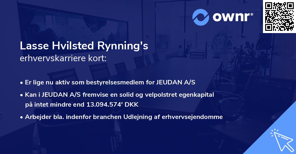 Lasse Hvilsted Rynning's erhvervskarriere kort