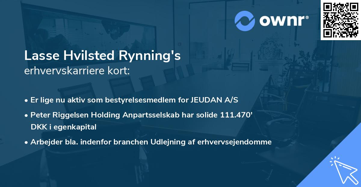 Lasse Hvilsted Rynning's erhvervskarriere kort
