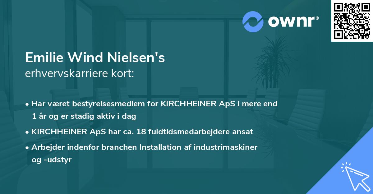 Emilie Wind Nielsen's erhvervskarriere kort