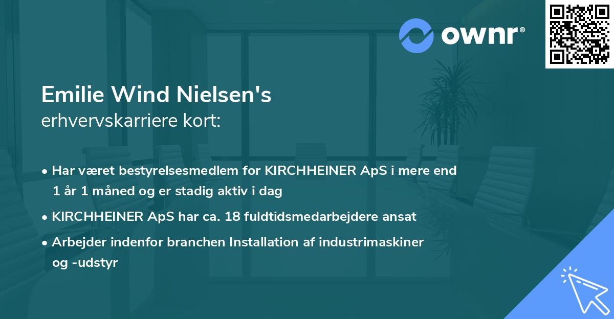 Emilie Wind Nielsen's erhvervskarriere kort