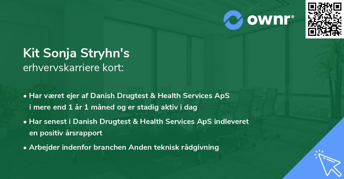 Kit Sonja Stryhn's erhvervskarriere kort