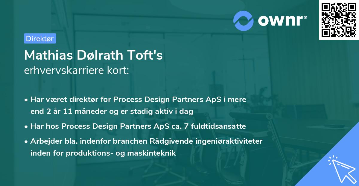 Mathias Dølrath Toft's erhvervskarriere kort