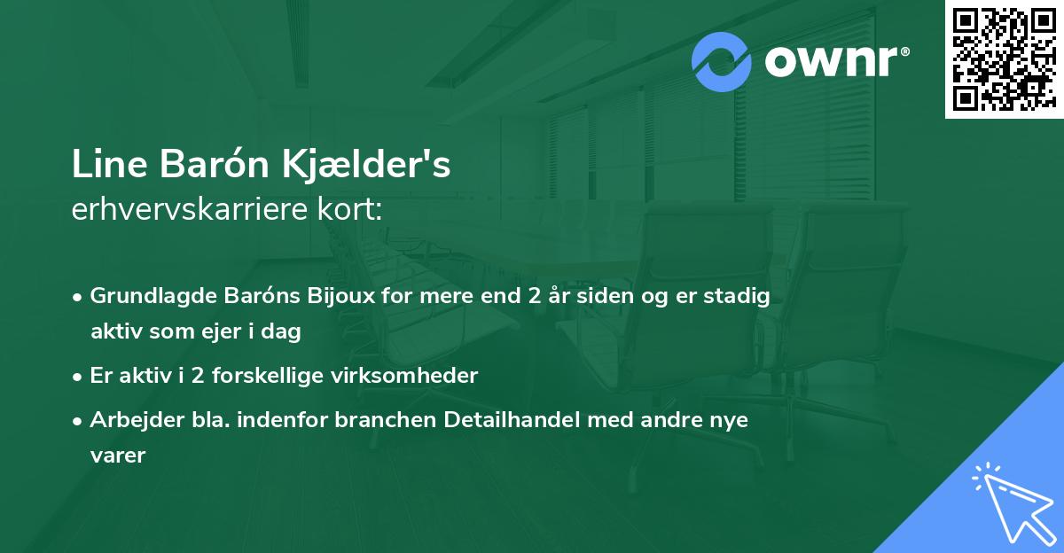 Line Barón Kjælder's erhvervskarriere kort