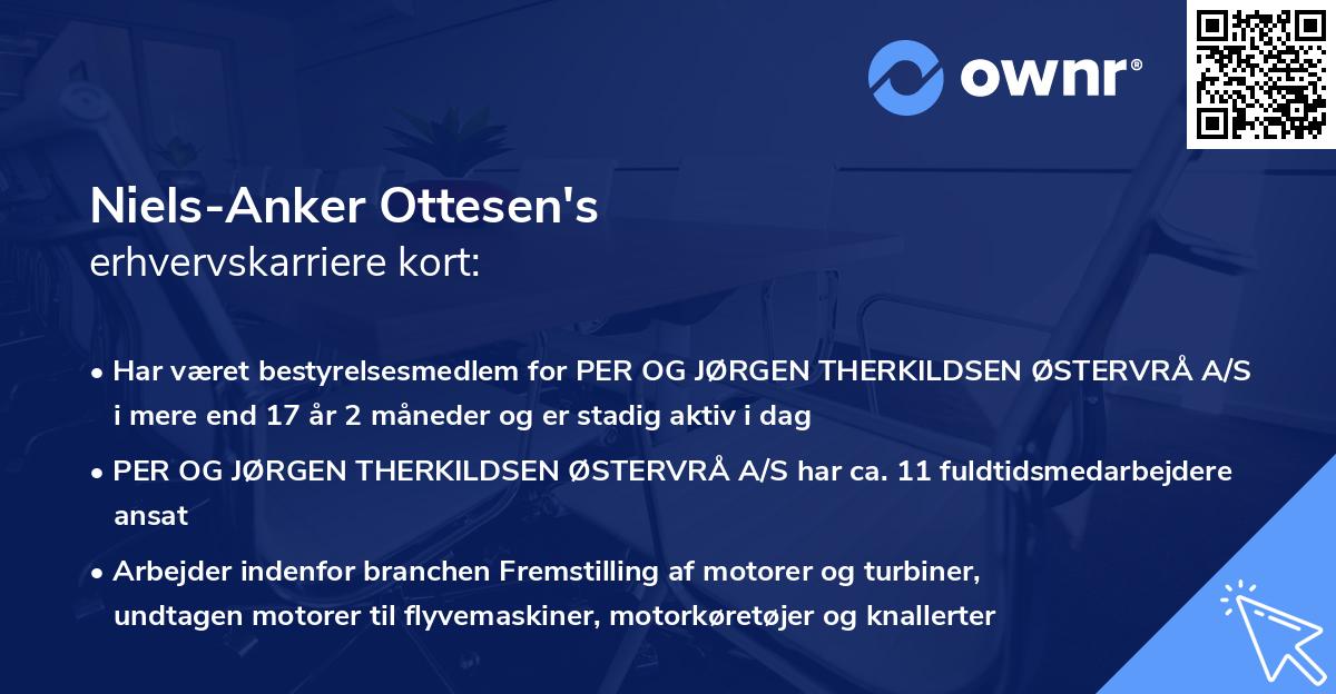Niels-Anker Ottesen's erhvervskarriere kort