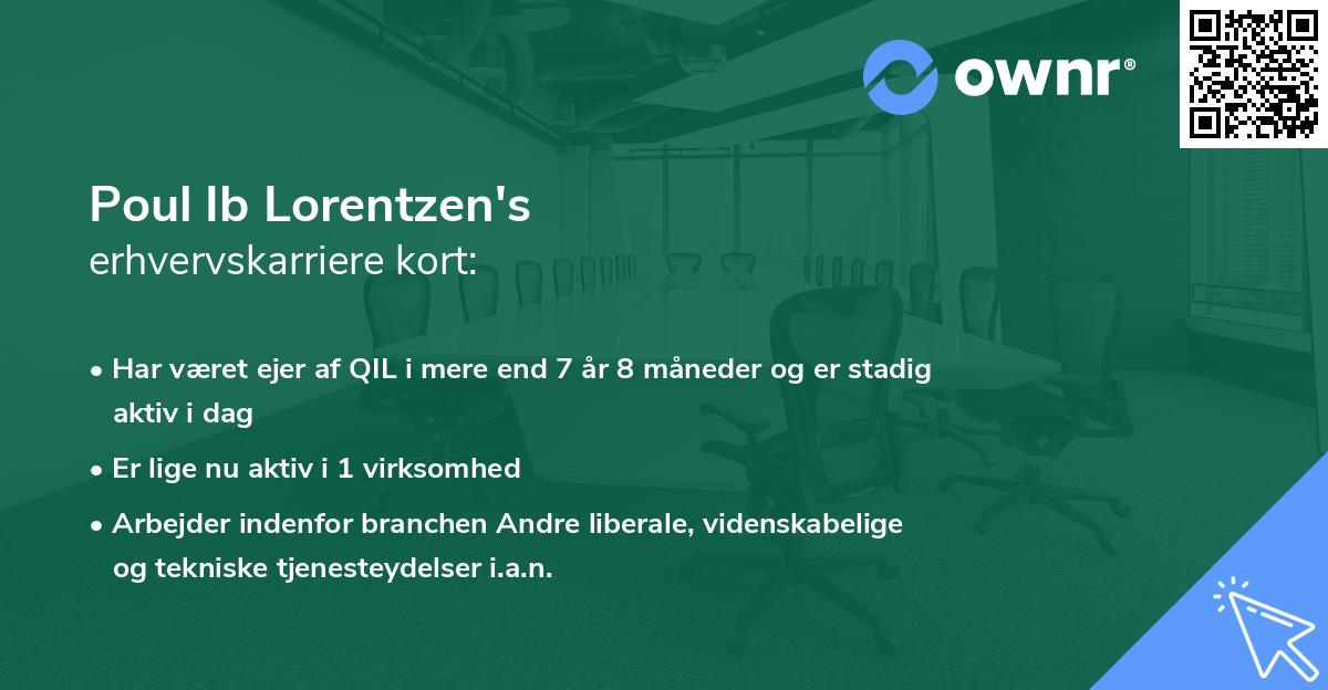 Poul Ib Lorentzen's erhvervskarriere kort
