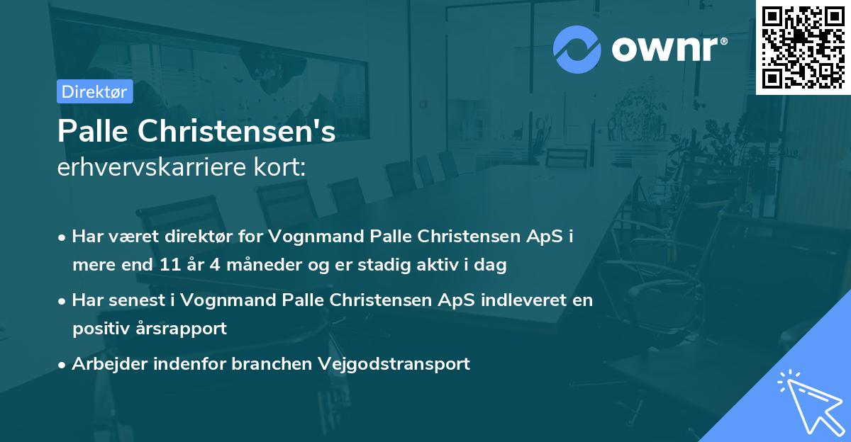 Palle Christensen's erhvervskarriere kort