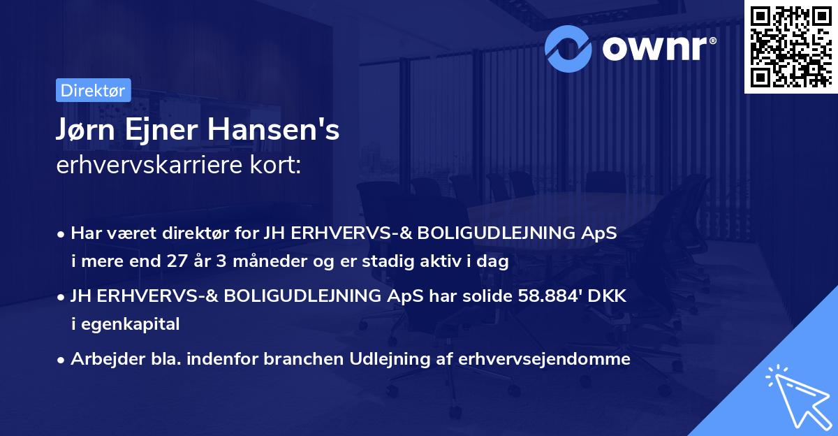 Jørn Ejner Hansen's erhvervskarriere kort
