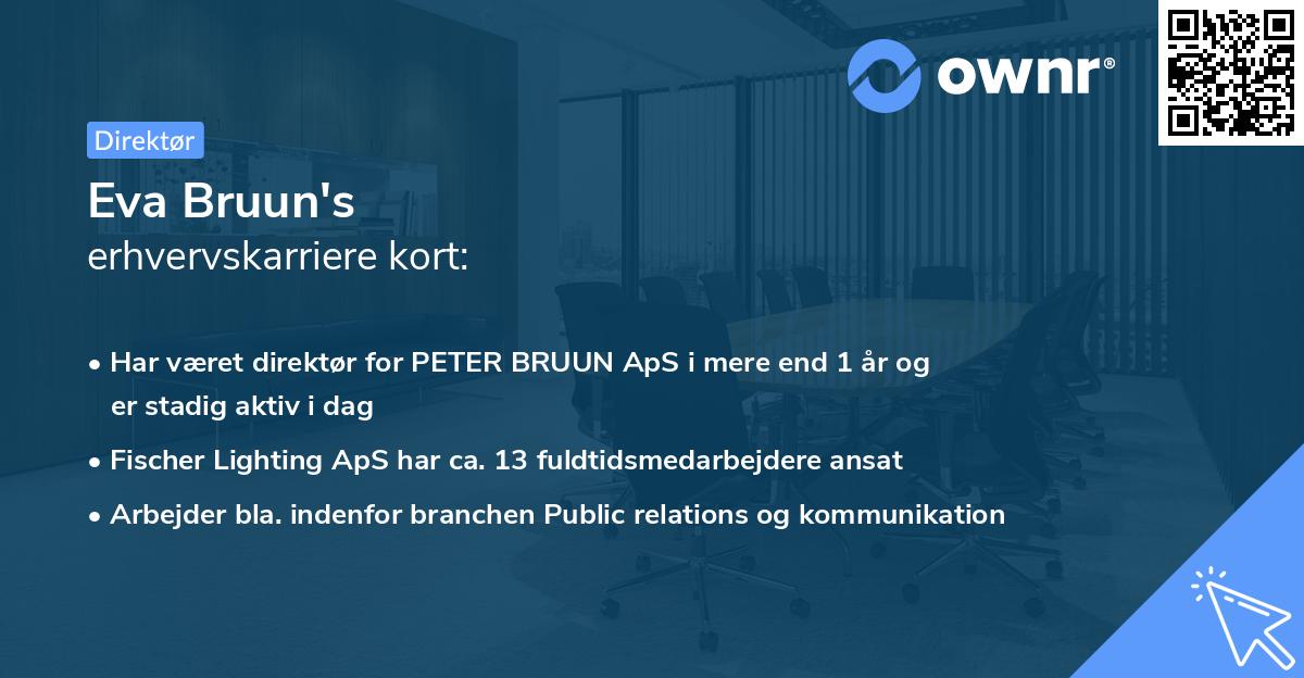 Eva Bruun's erhvervskarriere kort
