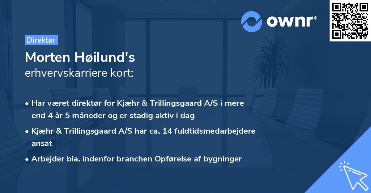 Morten Høilund's erhvervskarriere kort