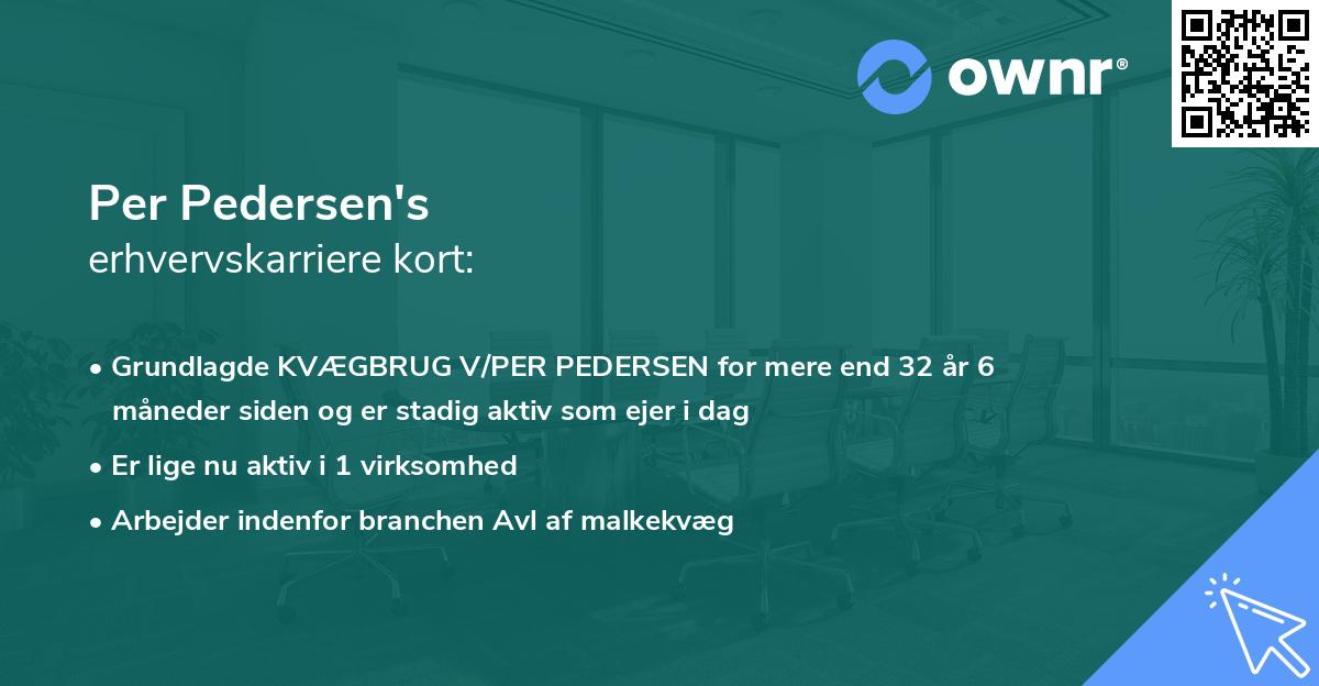 Per Pedersen's erhvervskarriere kort