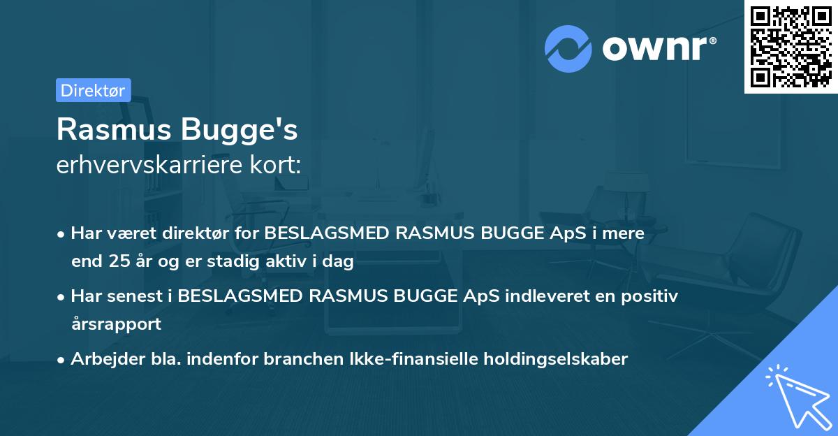 Rasmus Bugge's erhvervskarriere kort