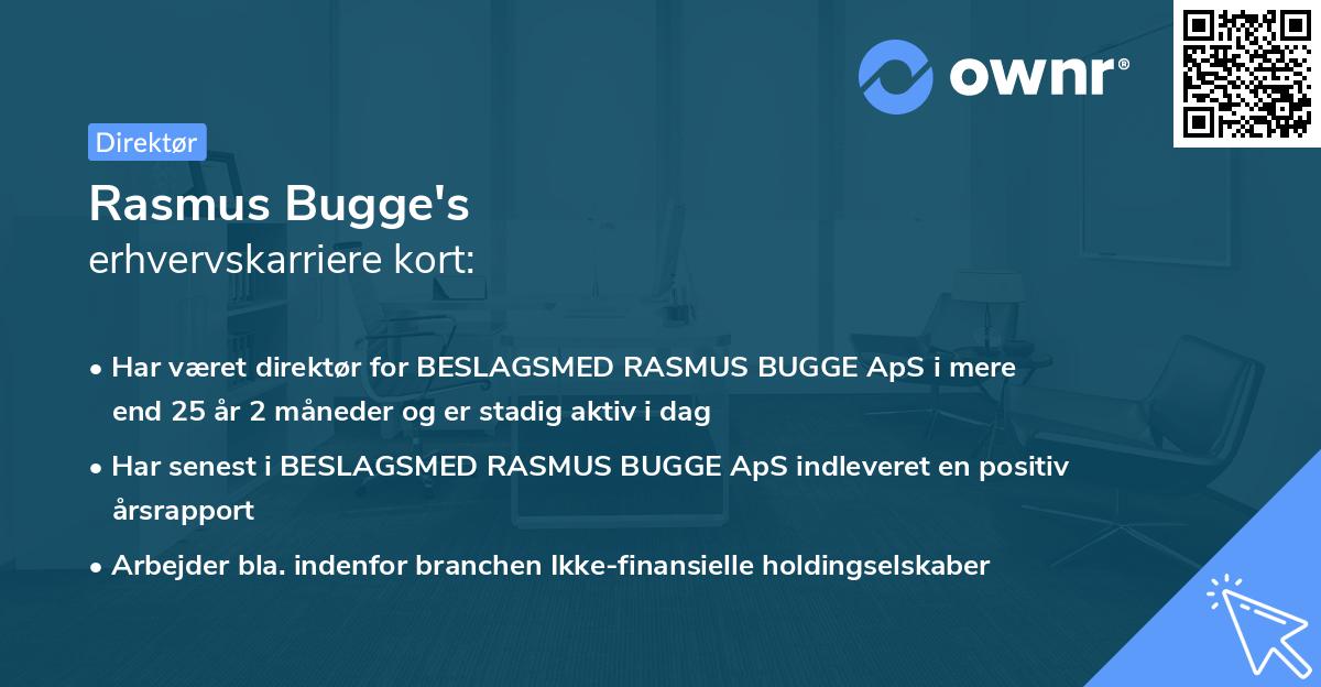Rasmus Bugge's erhvervskarriere kort