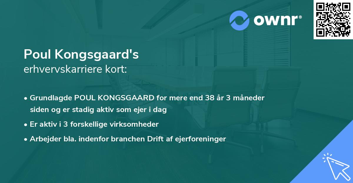 Poul Kongsgaard's erhvervskarriere kort