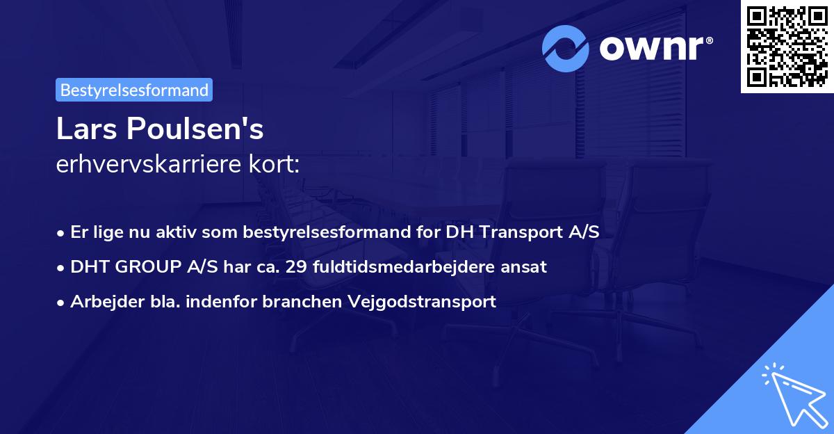 Lars Poulsen's erhvervskarriere kort