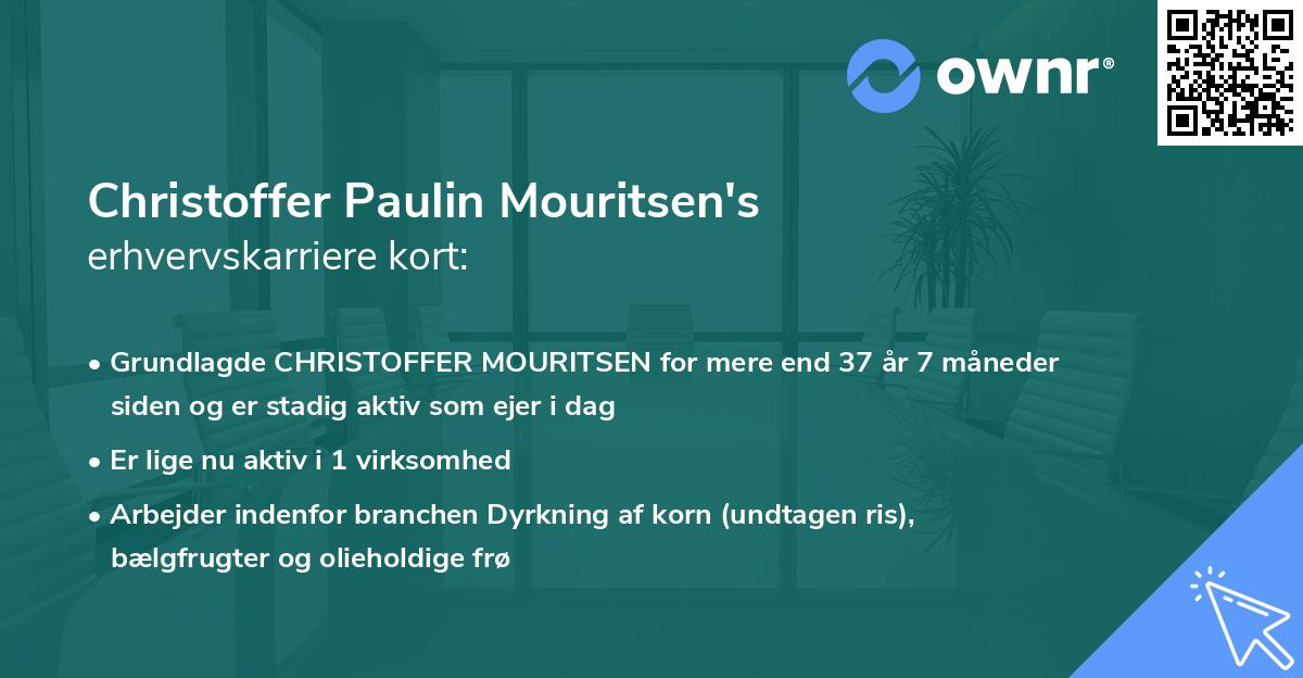 Christoffer Paulin Mouritsen's erhvervskarriere kort