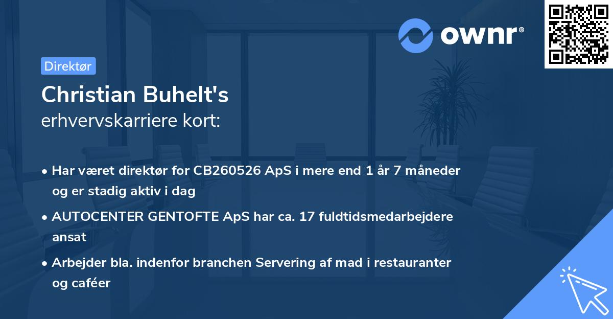 Christian Buhelt's erhvervskarriere kort