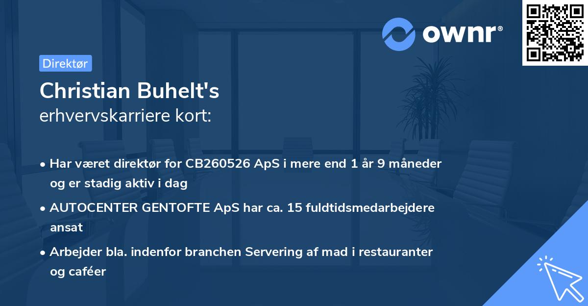 Christian Buhelt's erhvervskarriere kort