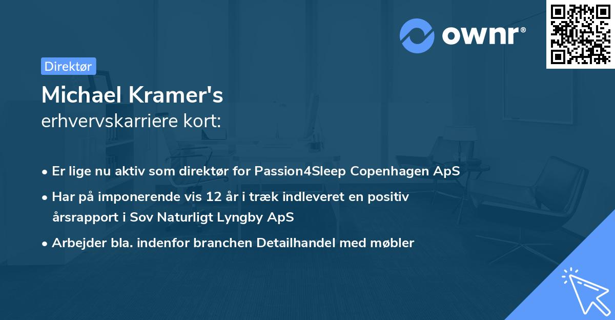 Michael Kramer's erhvervskarriere kort