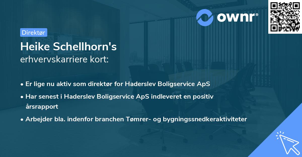 Heike Schellhorn's erhvervskarriere kort