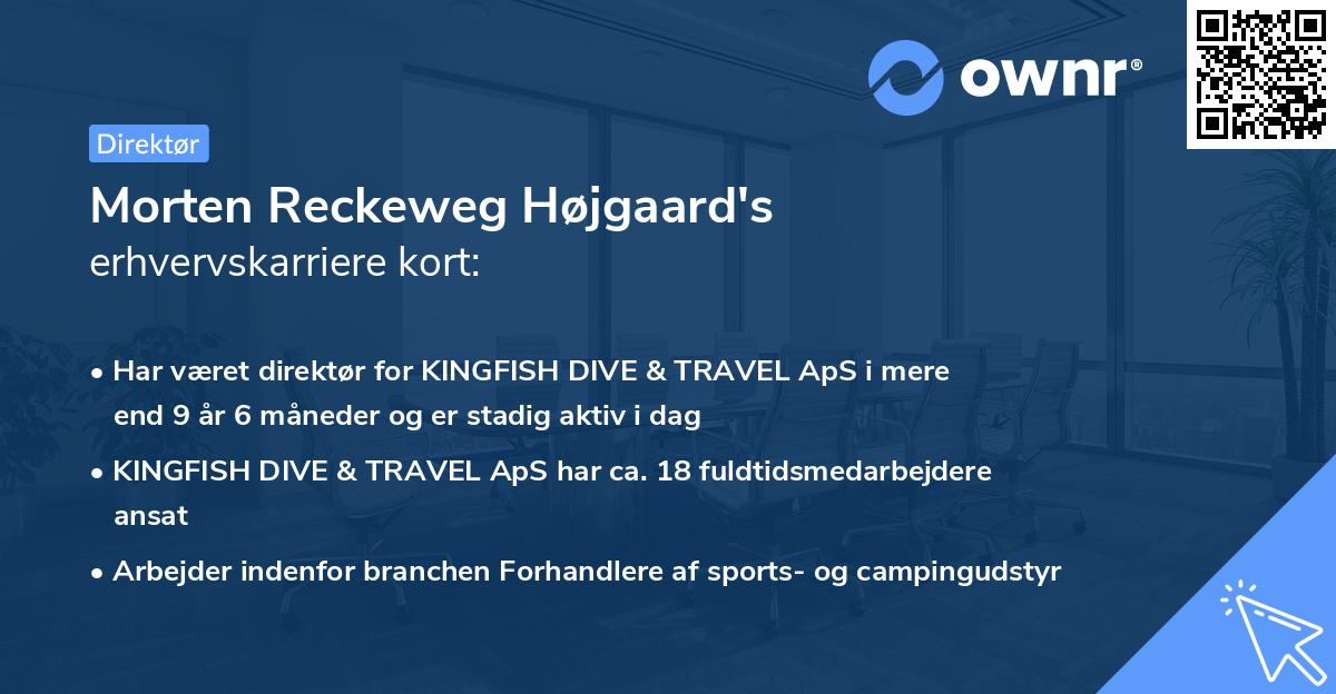 Morten Reckeweg Højgaard's erhvervskarriere kort