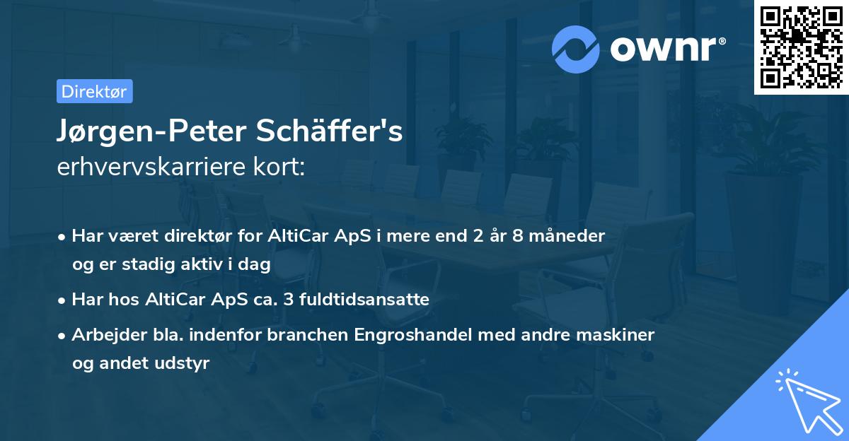 Jørgen-Peter Schäffer's erhvervskarriere kort