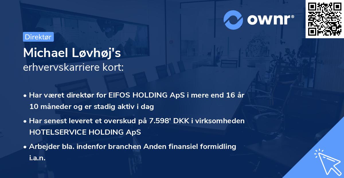 Michael Løvhøj's erhvervskarriere kort