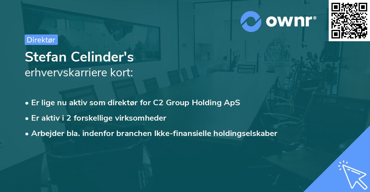 Stefan Celinder's erhvervskarriere kort