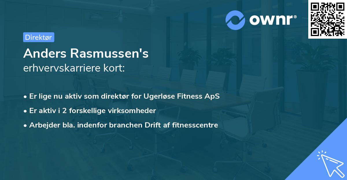 Anders Rasmussen's erhvervskarriere kort