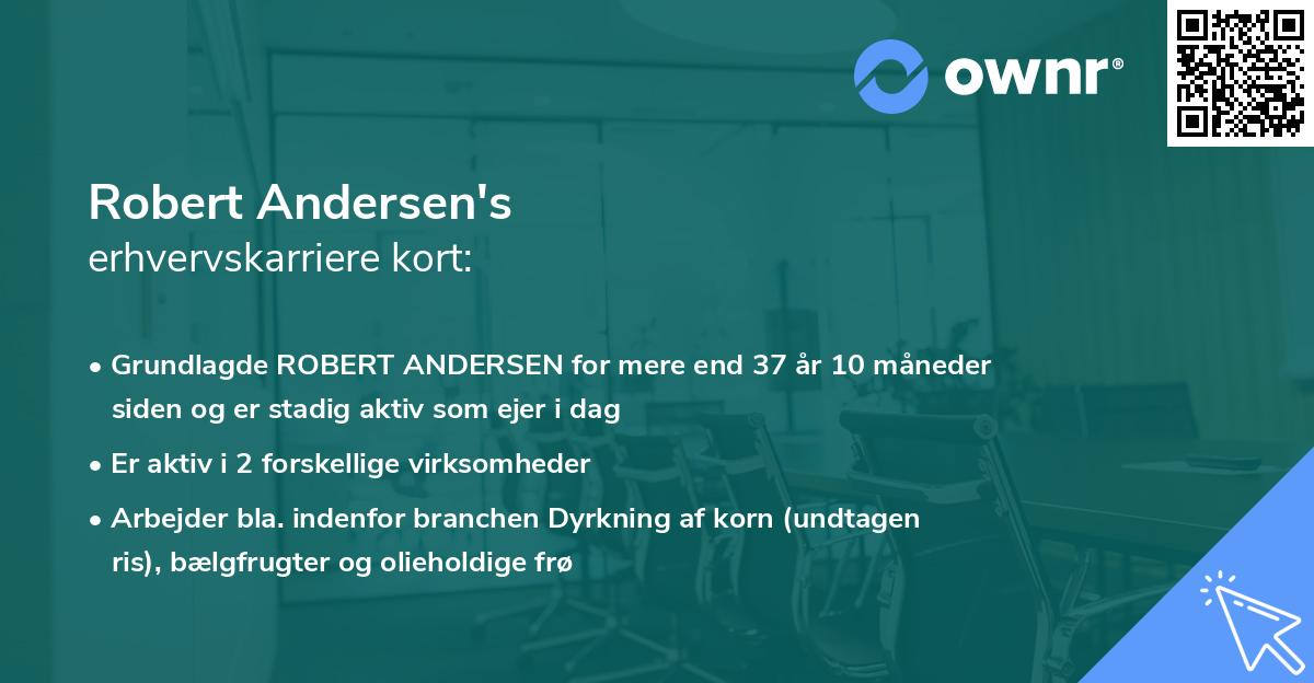 Robert Andersen's erhvervskarriere kort