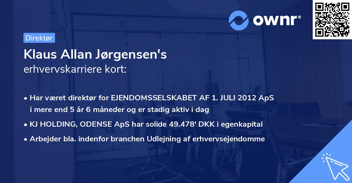 Klaus Allan Jørgensen's erhvervskarriere kort