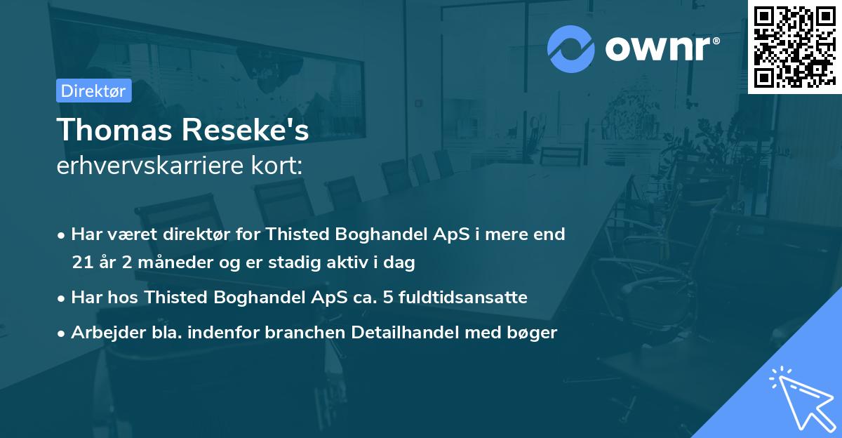 Thomas Reseke's erhvervskarriere kort
