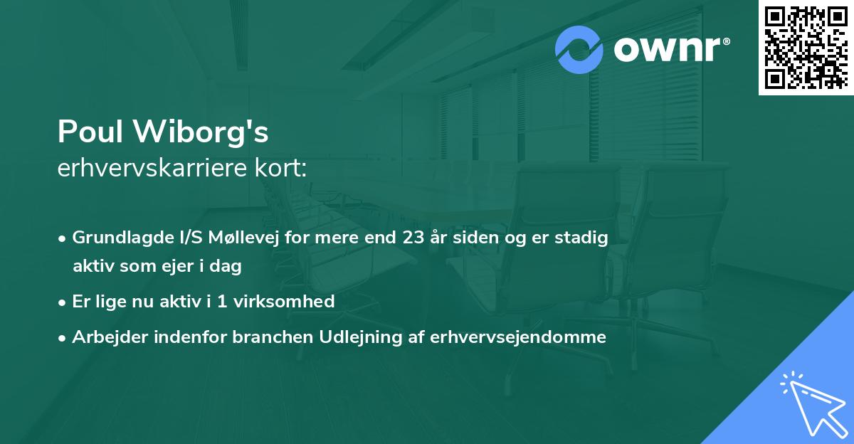 Poul Wiborg's erhvervskarriere kort