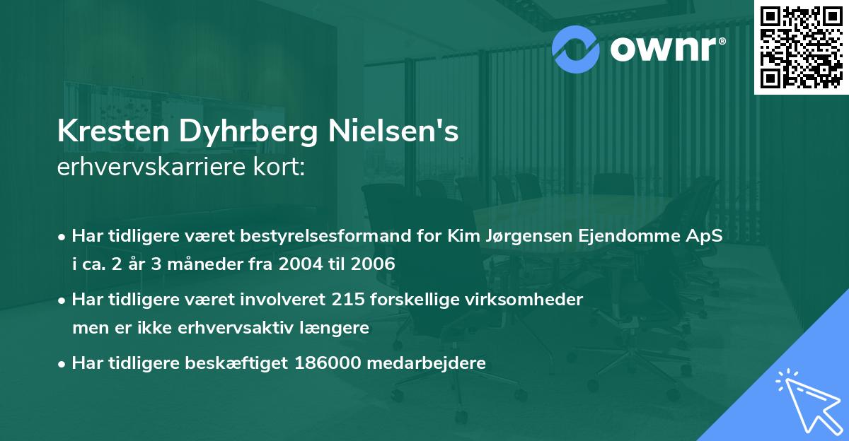 Kresten Dyhrberg Nielsen's erhvervskarriere kort