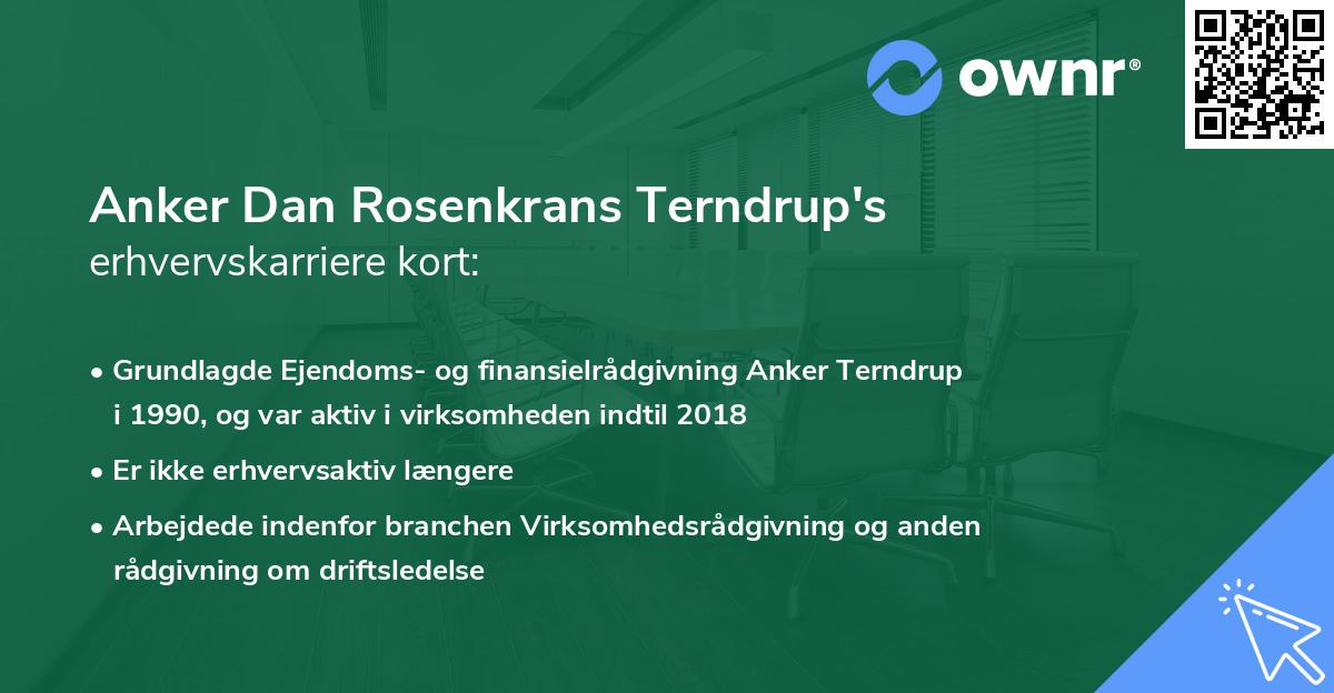 Anker Dan Rosenkrans Terndrup's erhvervskarriere kort