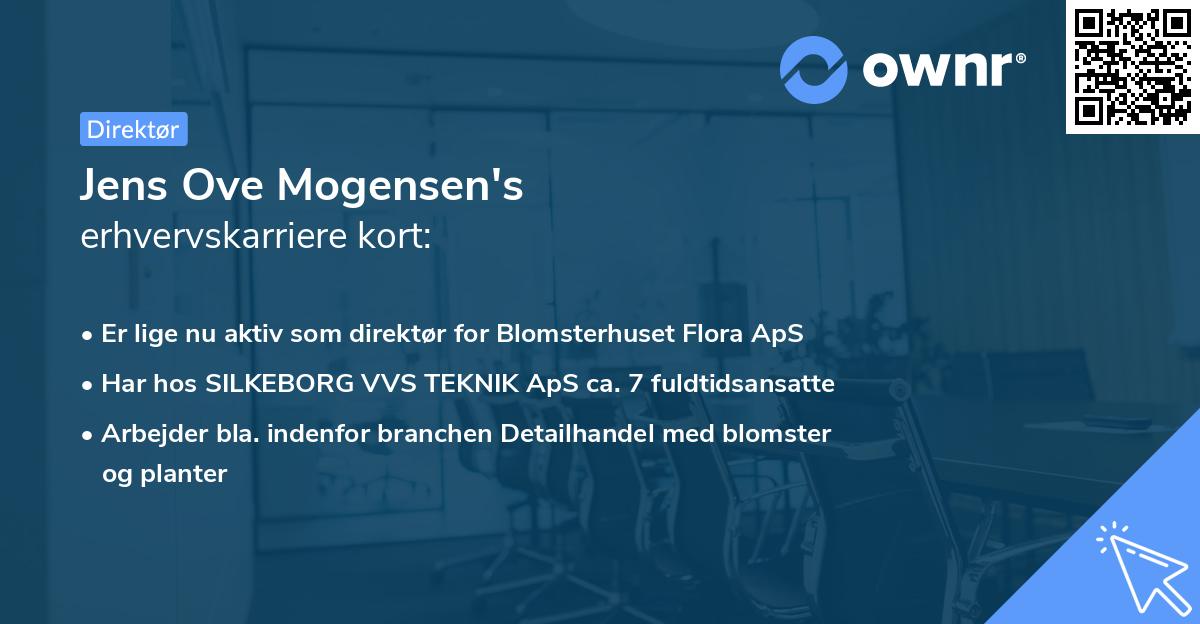 Jens Ove Mogensen's erhvervskarriere kort