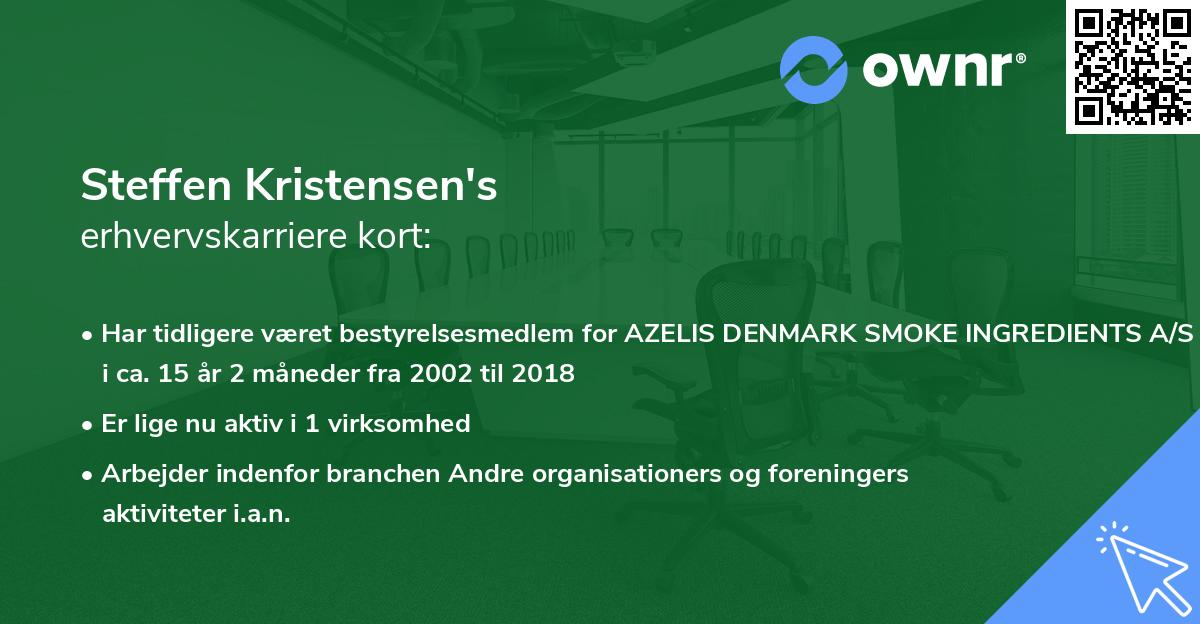 Steffen Kristensen's erhvervskarriere kort