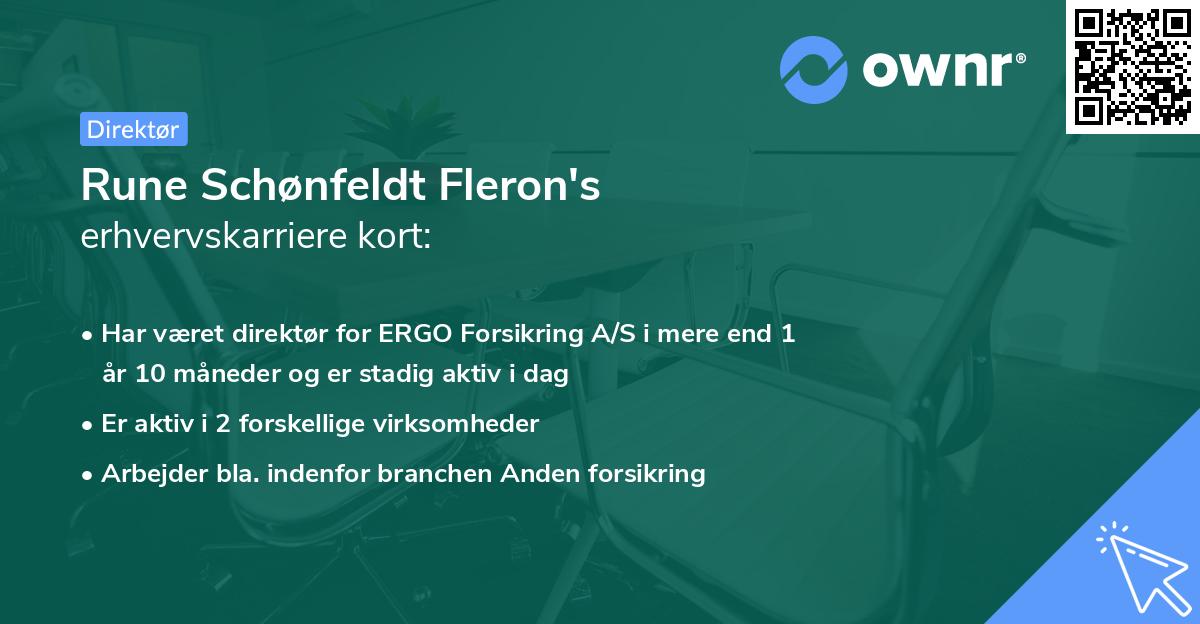 Rune Schønfeldt Fleron's erhvervskarriere kort