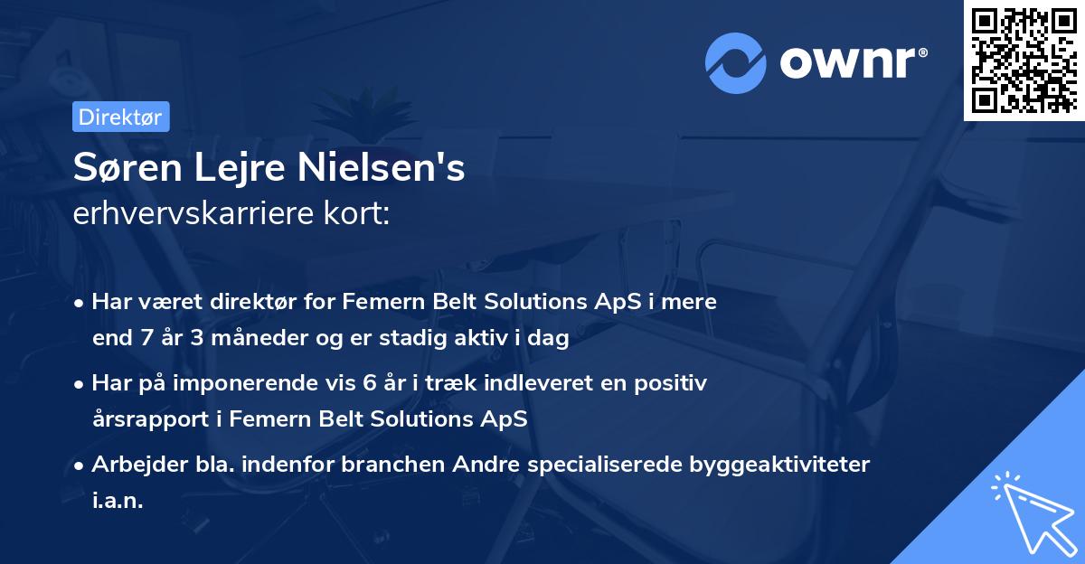 Søren Lejre Nielsen's erhvervskarriere kort