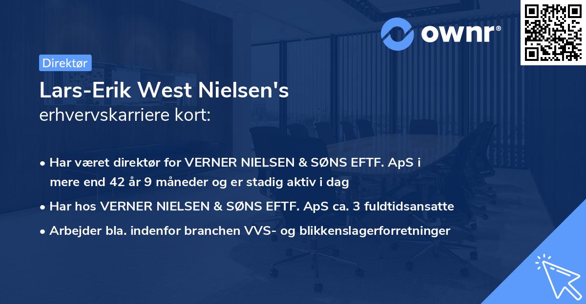 Lars-Erik West Nielsen's erhvervskarriere kort