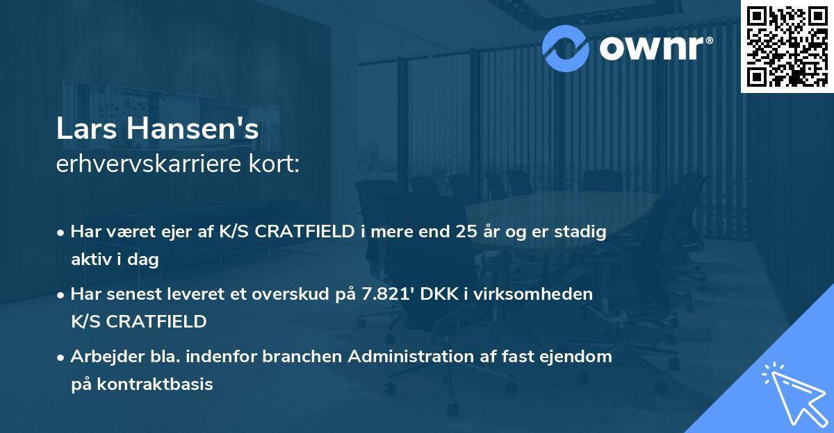 Lars Hansen's erhvervskarriere kort