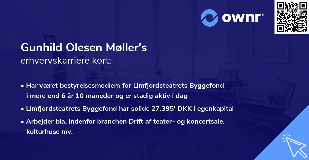 Gunhild Olesen Møller's erhvervskarriere kort