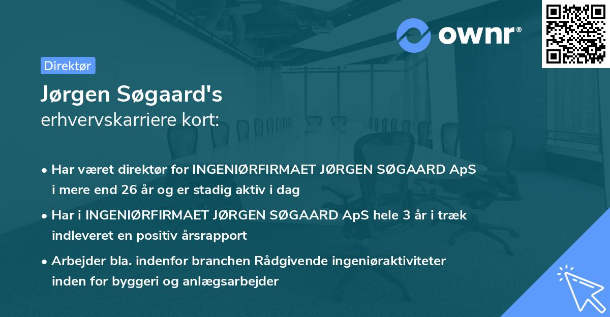 Jørgen Søgaard's erhvervskarriere kort