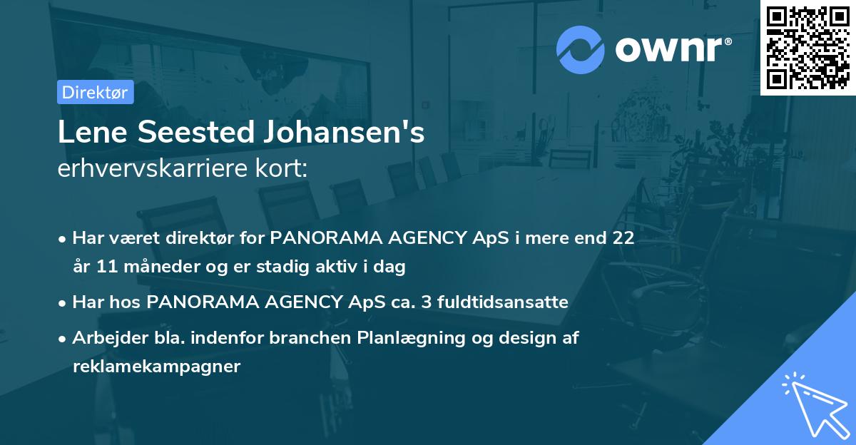 Lene Seested Johansen's erhvervskarriere kort