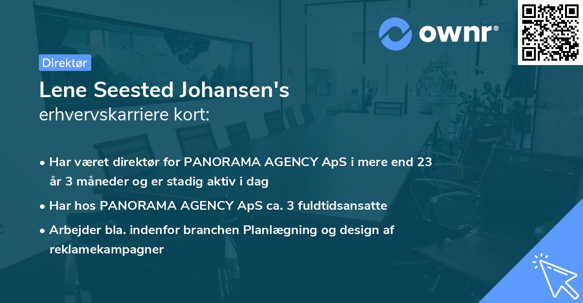 Lene Seested Johansen's erhvervskarriere kort