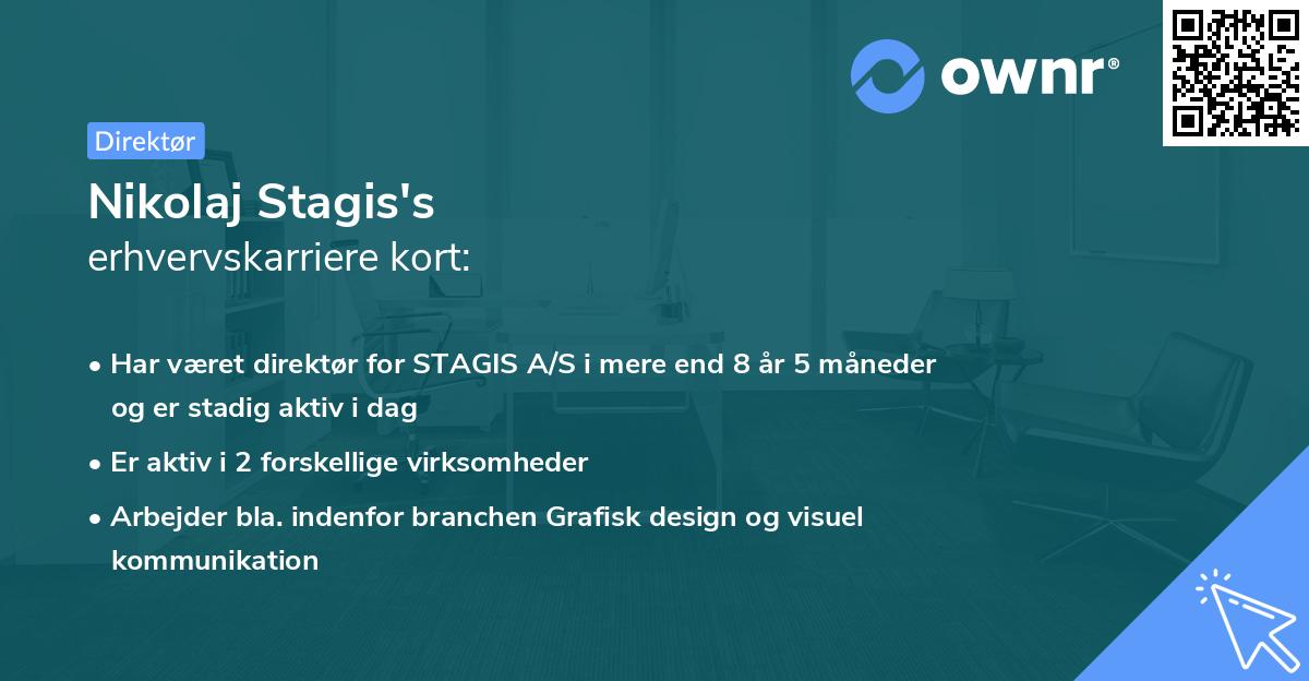 Nikolaj Stagis's erhvervskarriere kort