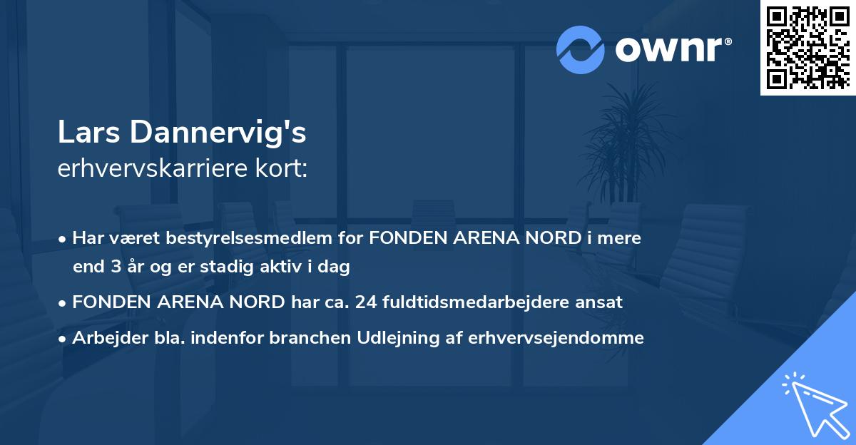 Lars Dannervig's erhvervskarriere kort